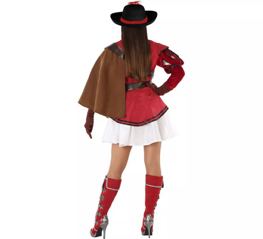 Translation missing: de.Disfraz de Mosquetera Roja para mujer