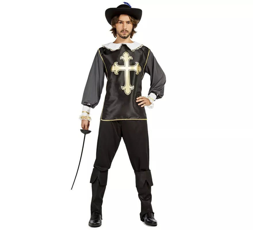 Translation missing: de.Disfraz de Mosquetero Negro para hombre