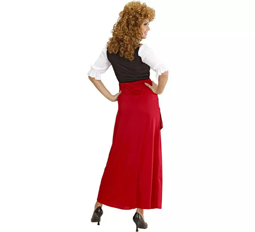 Translation missing: de.Disfraz de Moza de Taberna rojo y negro para mujer