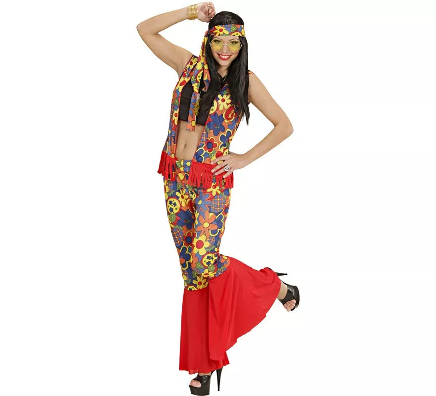 Translation missing: de.Disfraz de Mujer Hippie con cinta y medallón para mujer