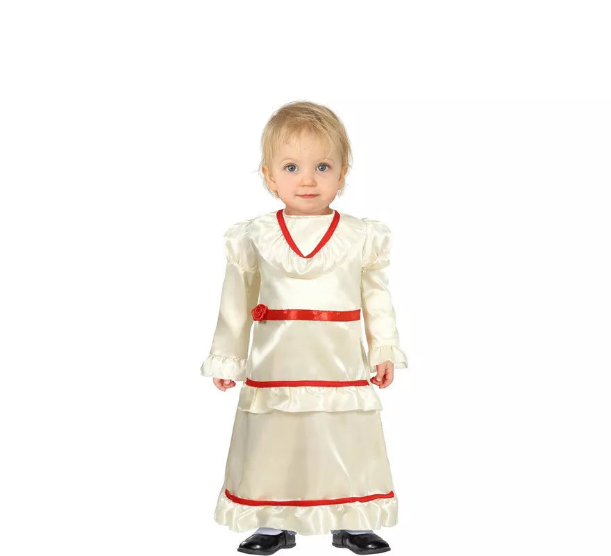 Translation missing: de.Disfraz de Muñeca con vestido blanca para bebé