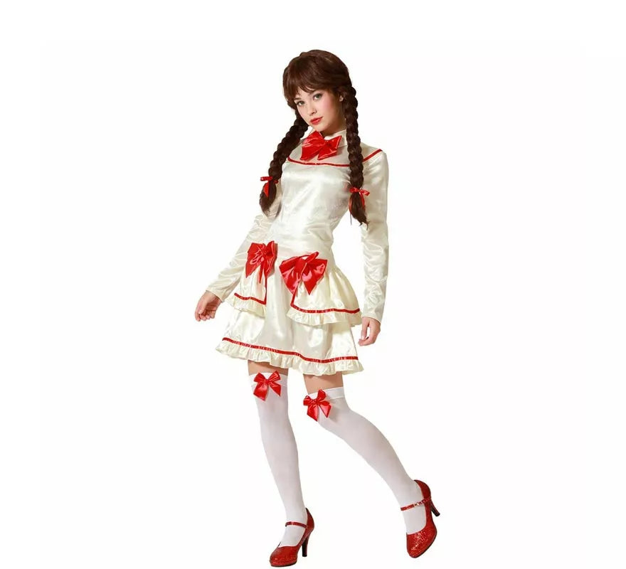 Disfraz de Muñeca de Porcelana Beige para mujer