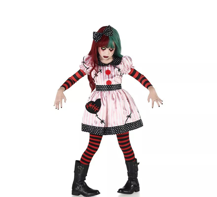 Translation missing: de.Disfraz de Muñeca de Trapo siniestra para niña