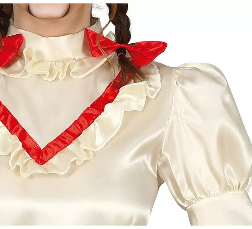 Translation missing: de.Disfraz de Muñeca Embrujada con lazos para adolescente