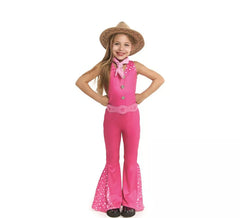 Fuchsia Cowgirl Berühmtes Puppenkostüm für Mädchen