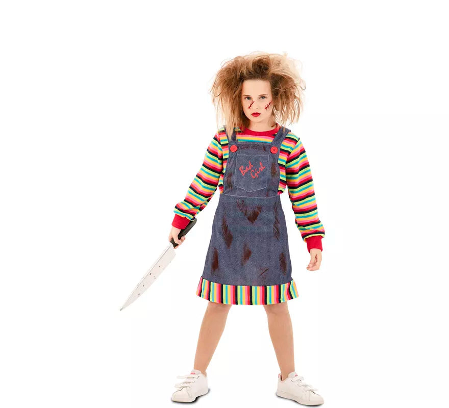 Translation missing: de.Disfraz de Muñeca Poseída con falda para niña