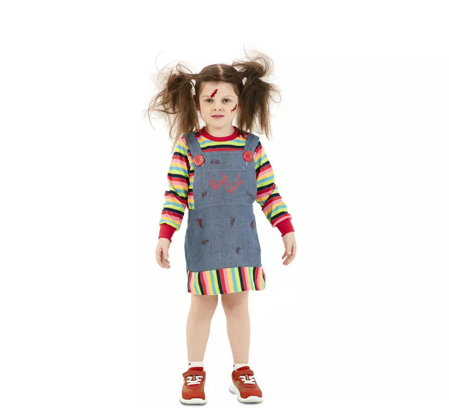 Translation missing: de.Disfraz de Muñeca Poseída con falda para niña