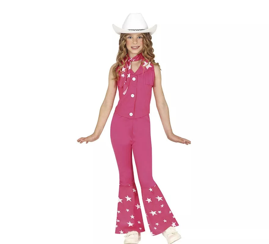 Translation missing: de.Disfraz de Muñeca Vaquera rosa para niña