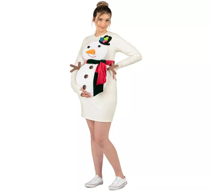 Translation missing: de.Disfraz de Muñeco de Nieve en vestido para embarazadas