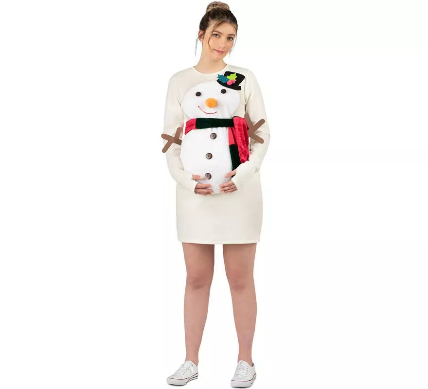 Translation missing: de.Disfraz de Muñeco de Nieve en vestido para embarazadas