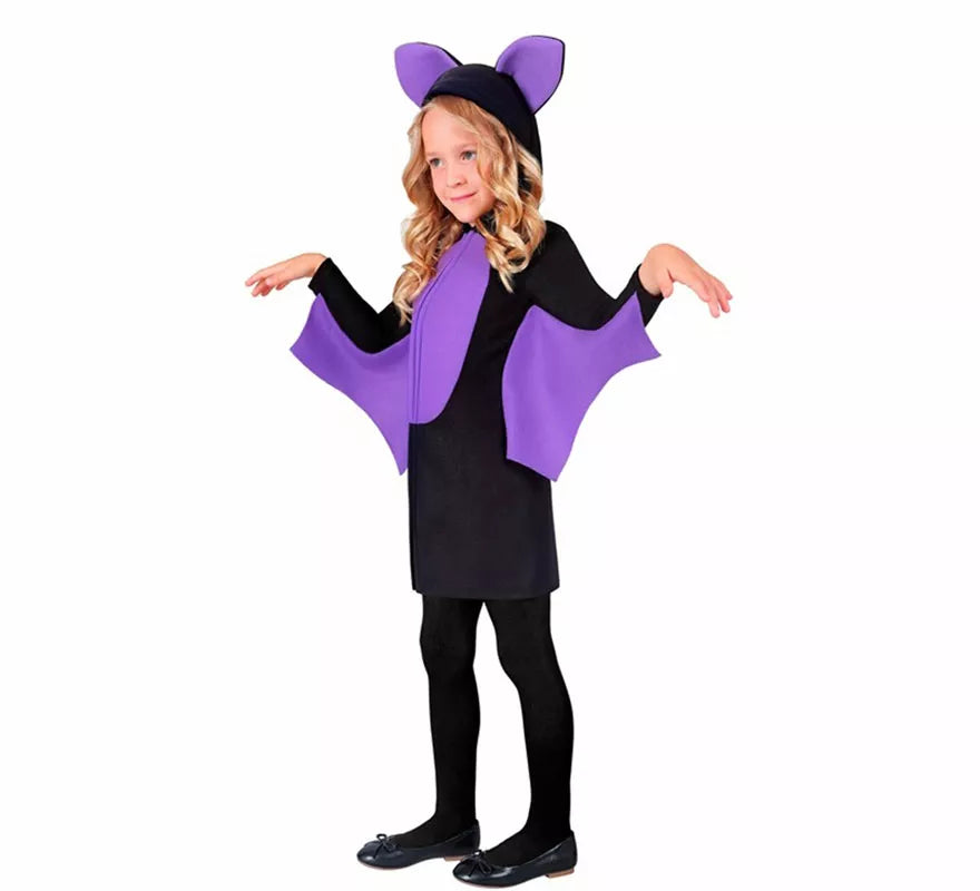 Disfraz de Murciélago morado para niña