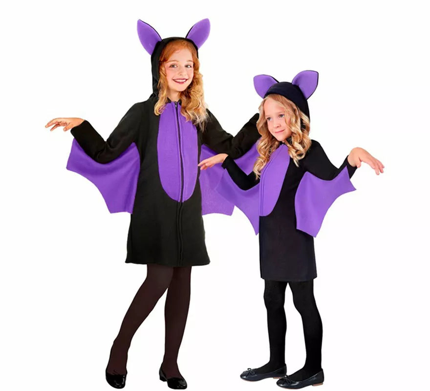 Translation missing: de.Disfraz de Murciélago morado para niña
