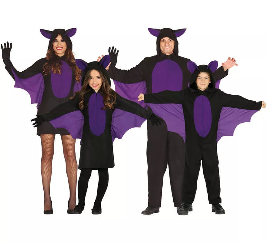 Translation missing: de.Disfraz de Murciélago morado para niño