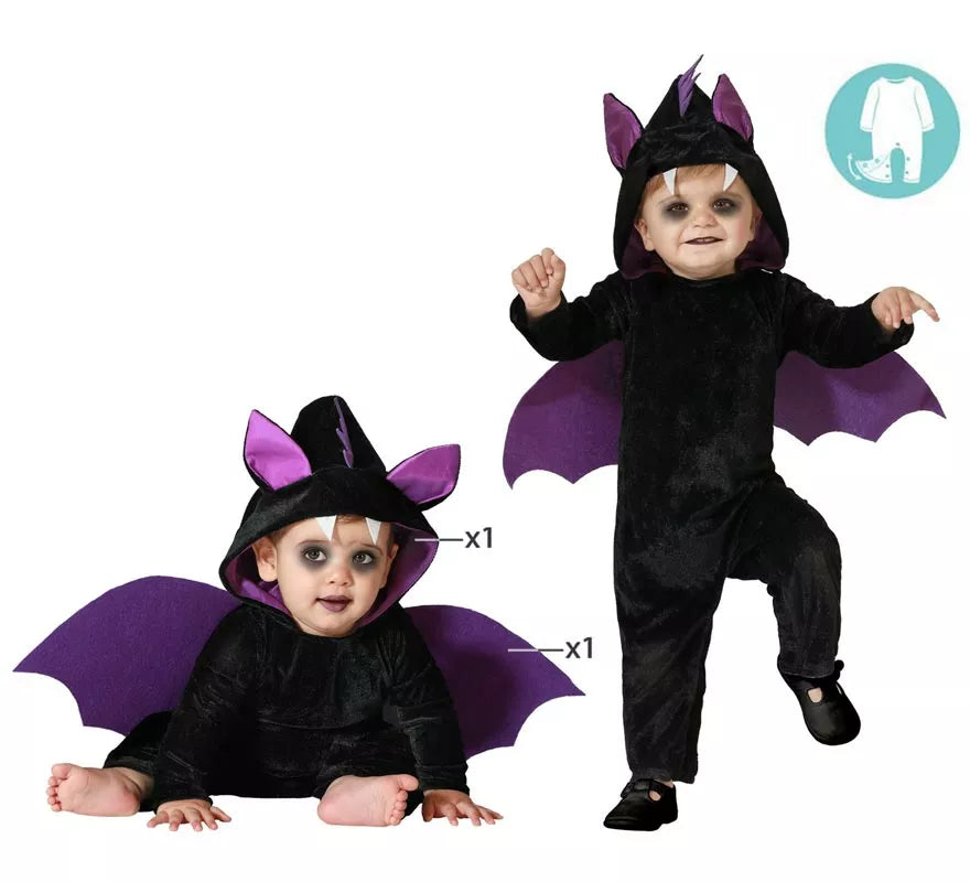 Disfraz de Murciélago Negro para niños y bebé