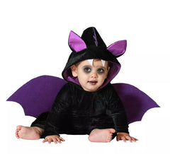 Schwarzes Fledermauskostüm für Kinder und Babys