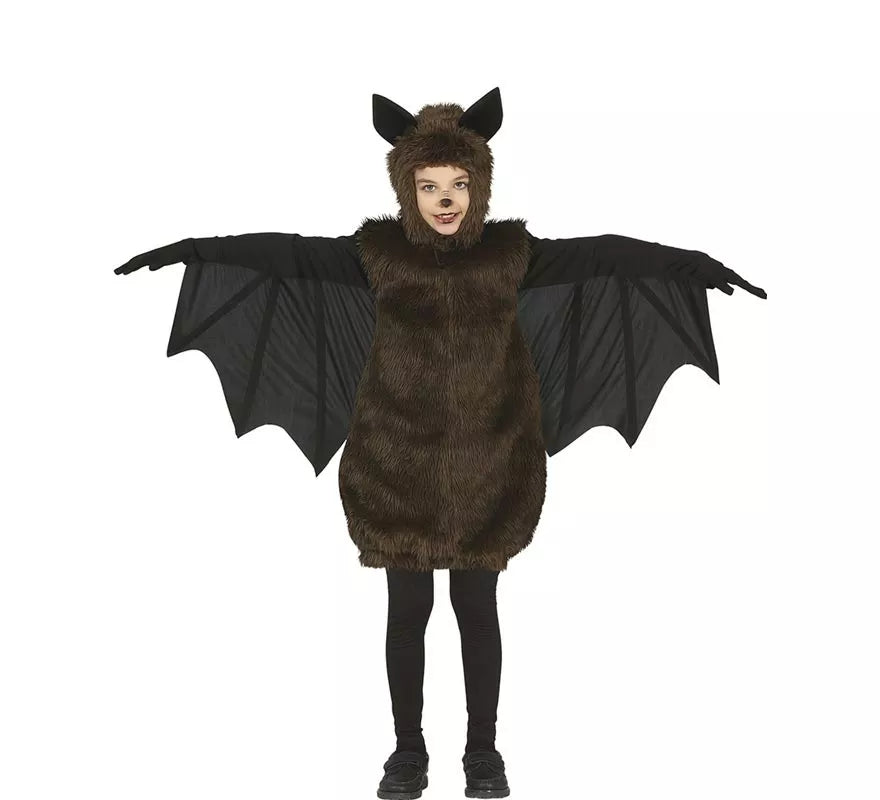 Translation missing: de.Disfraz de Murciélago Peludo Oscuro para niño