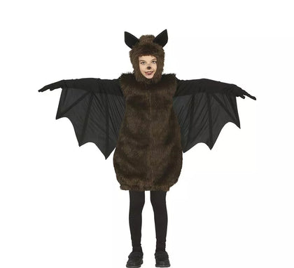 Disfraz de Murciélago Peludo Oscuro para niño