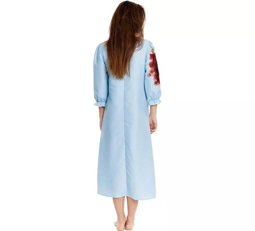 Translation missing: de.Disfraz de Niña Endemoniada en bata azul para mujer