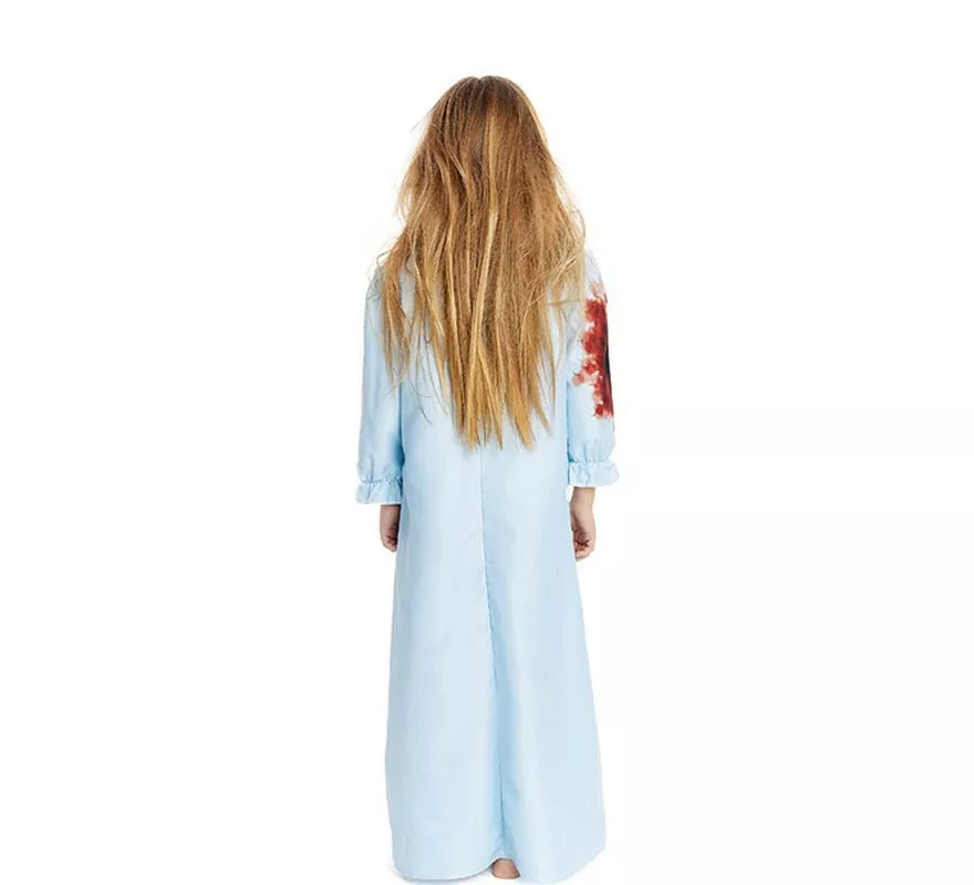 Translation missing: de.Disfraz de Niña Endemoniada en bata azul para niña y adolescente