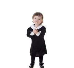 Schwarzes klassisches finsteres Mädchenkostüm für Babys