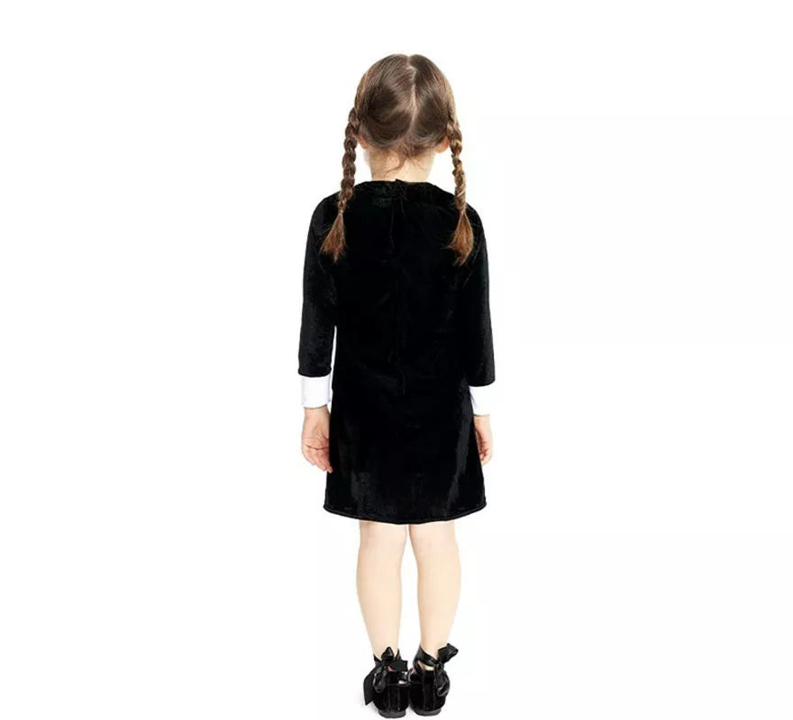 Translation missing: de.Disfraz de Niña Siniestra clásico negro para bebé y niña