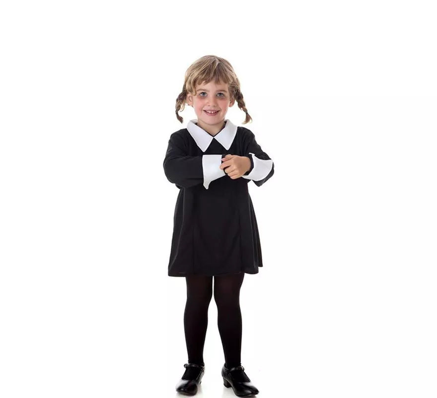 Disfraz de Niña Siniestra Clásico negro para niña