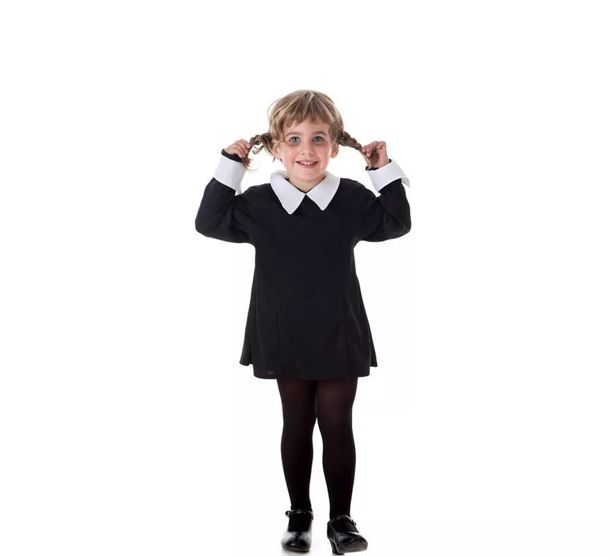 Translation missing: de.Disfraz de Niña Siniestra Clásico negro para niña