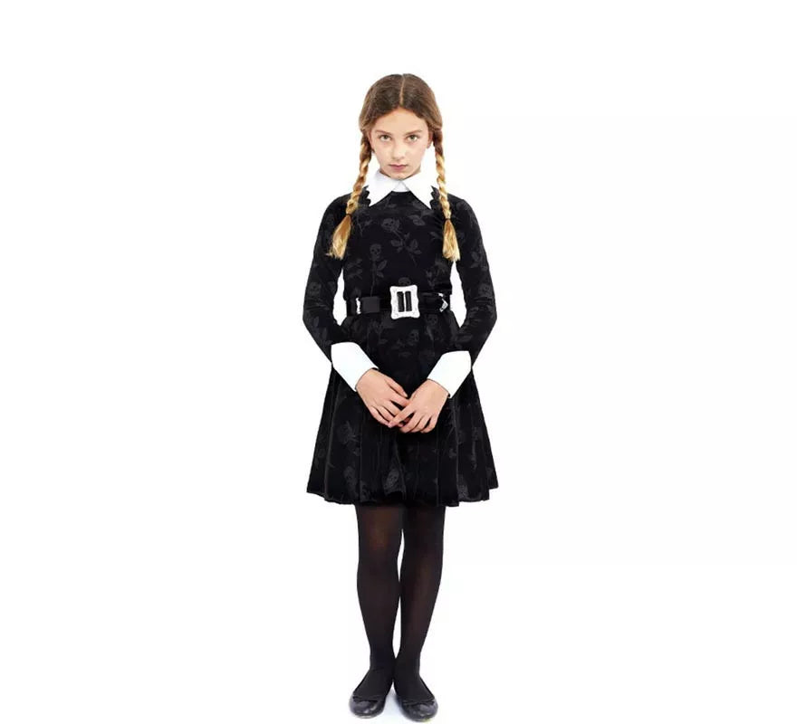 Translation missing: de.Disfraz de Niña Siniestra Clásico para niña y adolescente