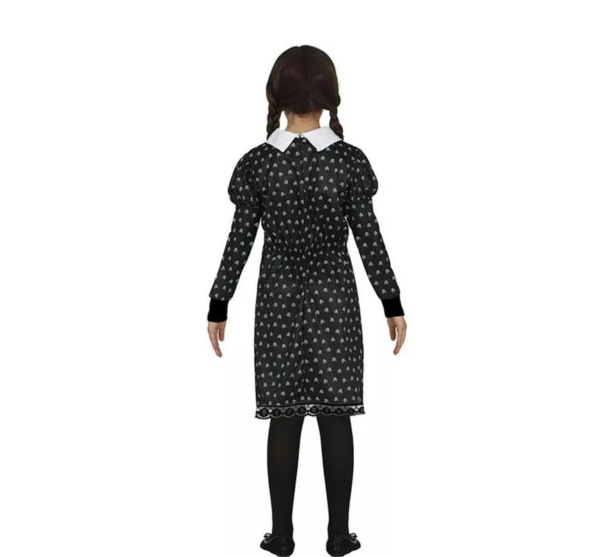 Translation missing: de.Disfraz de Niña Siniestra con lunares para niña