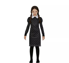 Sinister Girl Kostüm mit Punkten für Mädchen