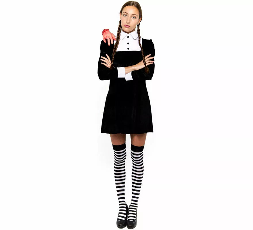 Translation missing: de.Disfraz de Niña Siniestra de Terciopelo para mujer