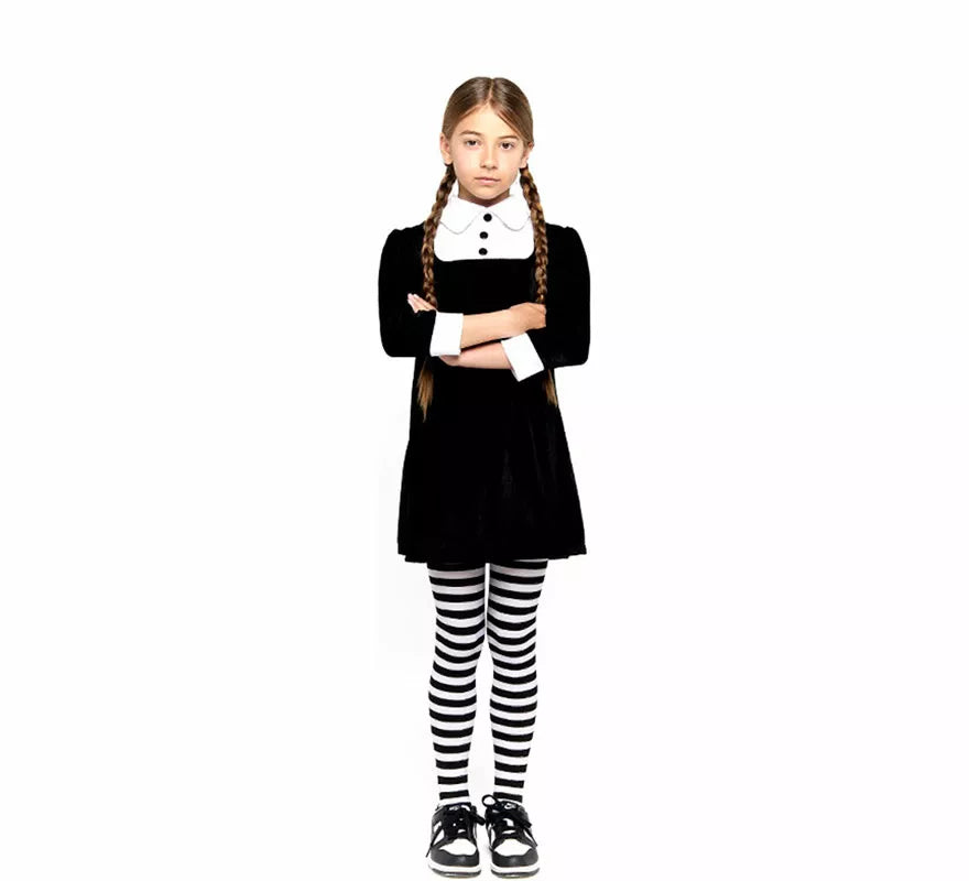 Disfraz de Niña Siniestra de Terciopelo para niña