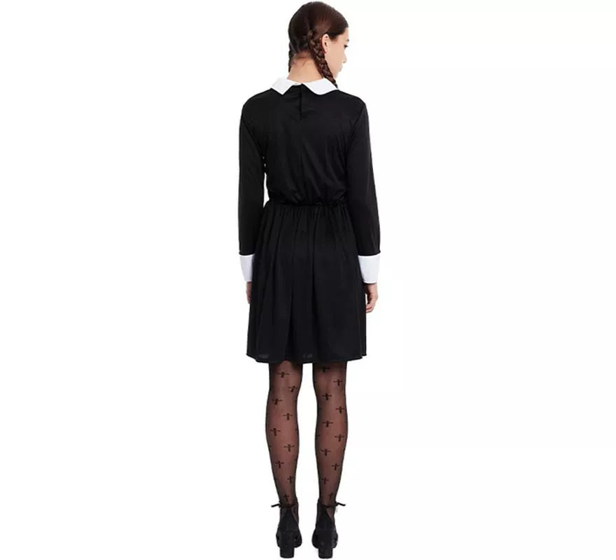 Disfraz de Niña Siniestra mangas blancas para mujer