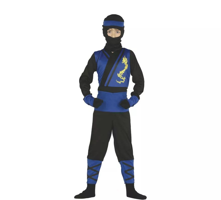 Translation missing: de.Disfraz de Ninja azul y negro para niño