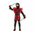 Disfraz de Ninja Cobra rojo y negro para niño