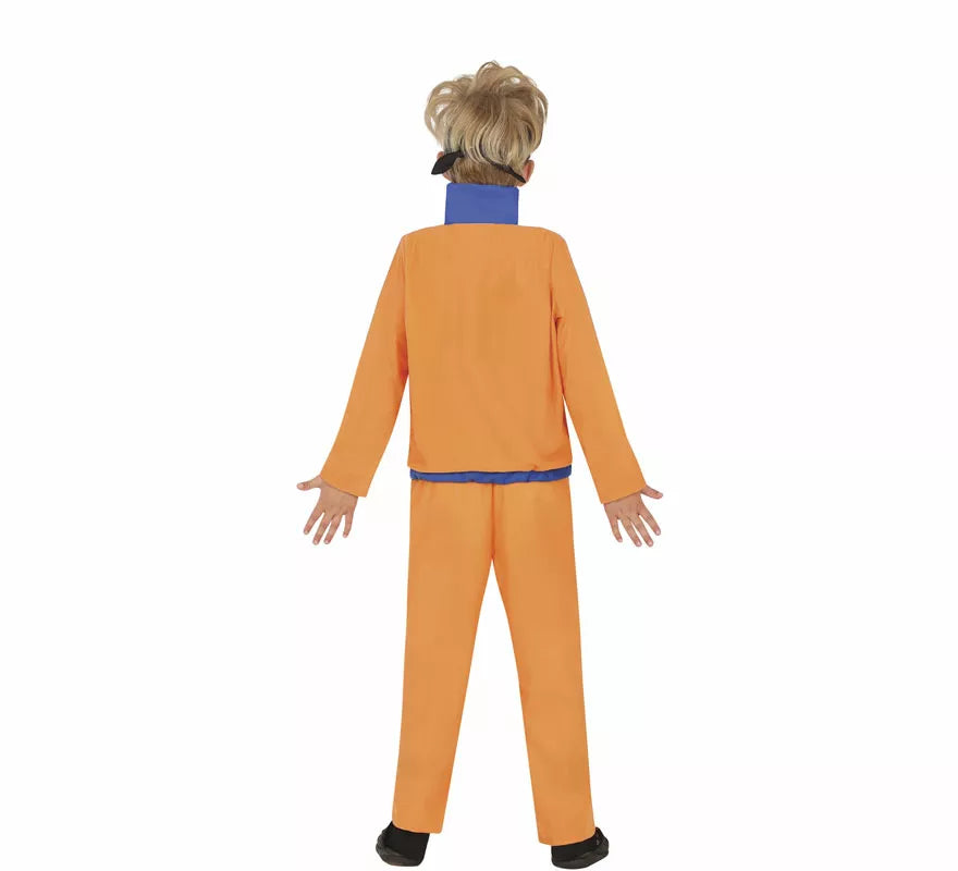 Translation missing: de.Disfraz de Ninja de Anime Naranja y Azul para niño