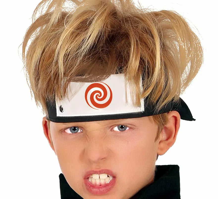 Translation missing: de.Disfraz de Ninja de Anime Naranja y Negro para niño