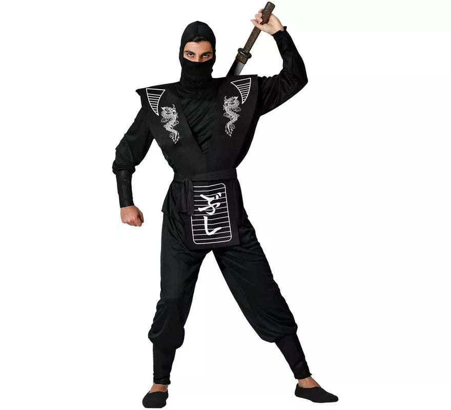 Translation missing: de.Disfraz de Ninja Dragón blanco para hombre