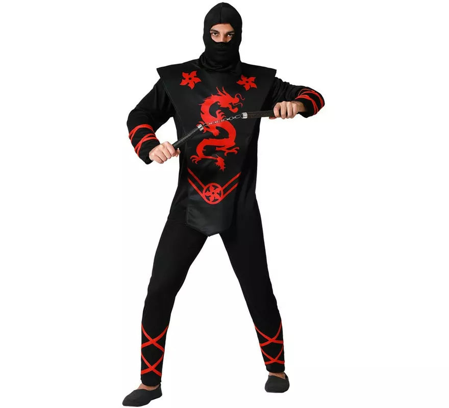 Translation missing: de.Disfraz de Ninja Dragón rojo para hombre