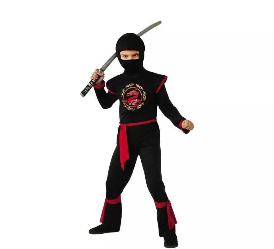 Translation missing: de.Disfraz de Ninja Dragón Rojo para niño