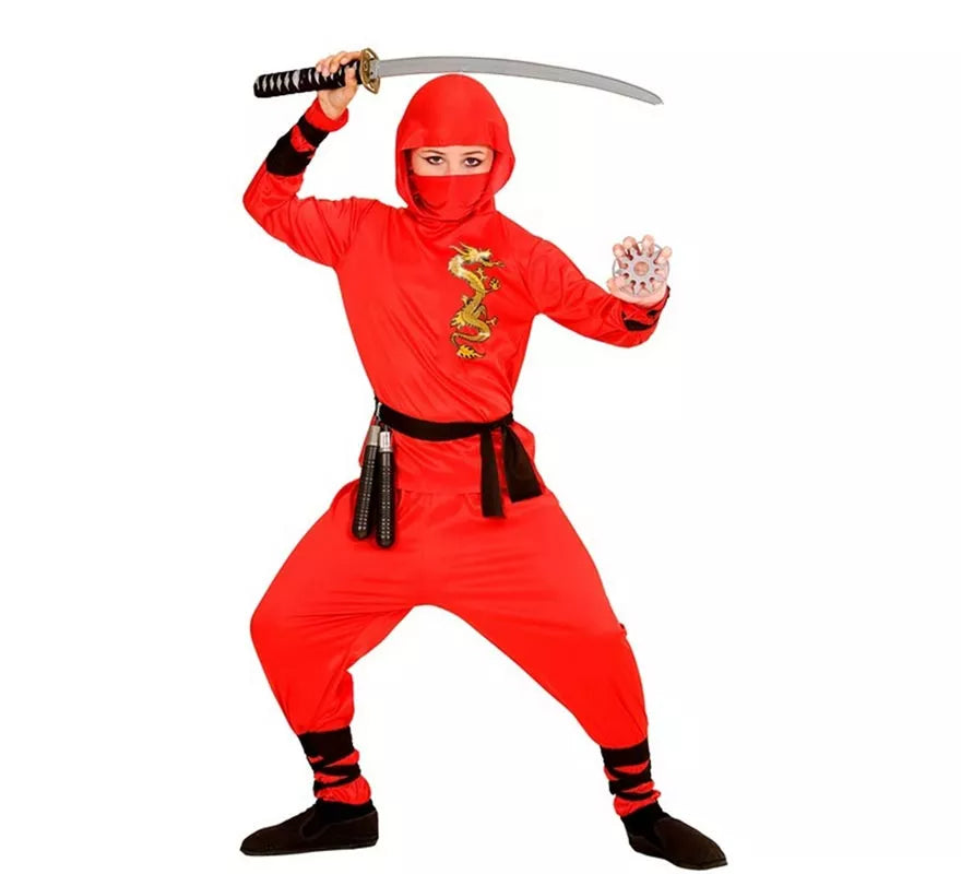 Translation missing: de.Disfraz de Ninja Dragón rojo para niño