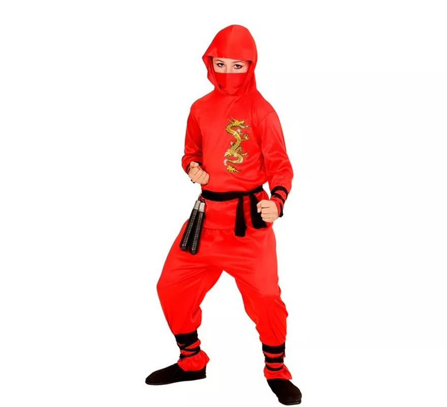 Translation missing: de.Disfraz de Ninja Dragón rojo para niño
