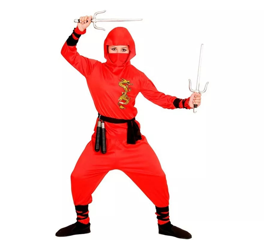 Translation missing: de.Disfraz de Ninja Dragón rojo para niño