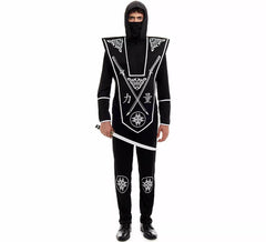 Schwarzes Ninja-Kostüm für Herren