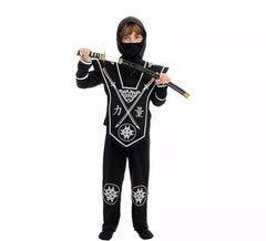 Schwarzes Ninja-Kostüm für Jungen