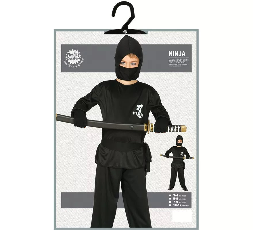 Translation missing: de.Disfraz de Ninja negro para niño