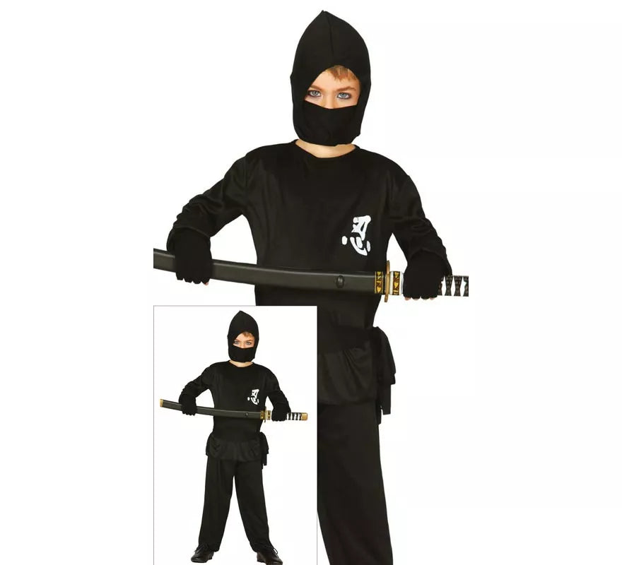 Translation missing: de.Disfraz de Ninja negro para niño