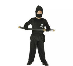 Schwarzes Ninja Kostüm für Jungen