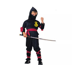 Schwarzes Ninja Kostüm für Kinder