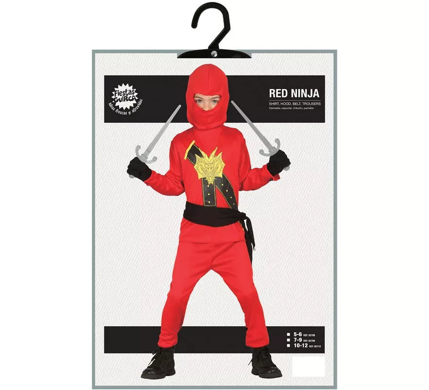 Translation missing: de.Disfraz de Ninja rojo para niño